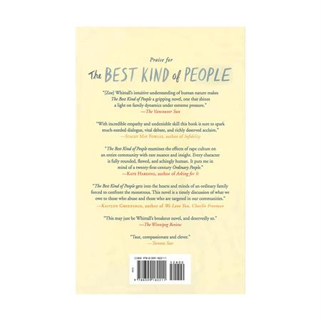 The Best Kind of People by Zoe Whittall back